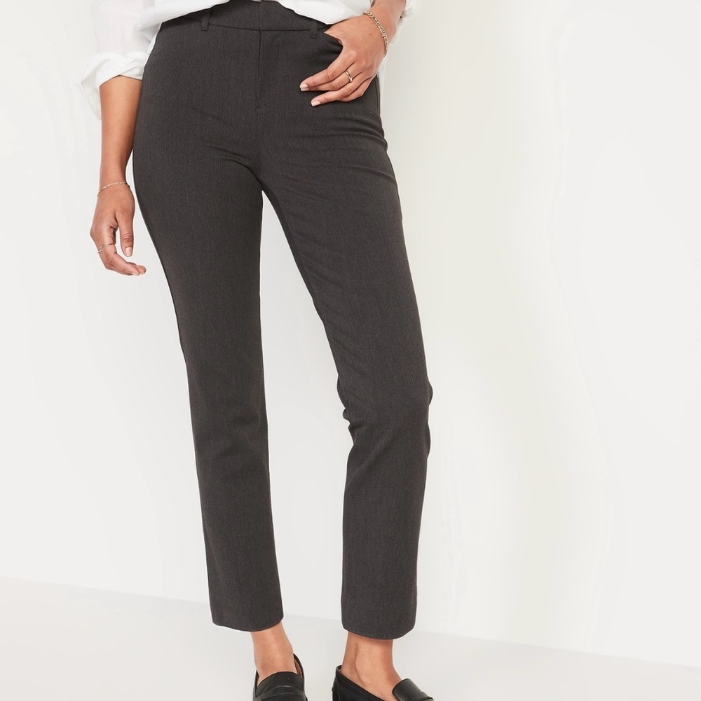 Old Navy Gray Pixie Chinos Smooth Cotton Blend